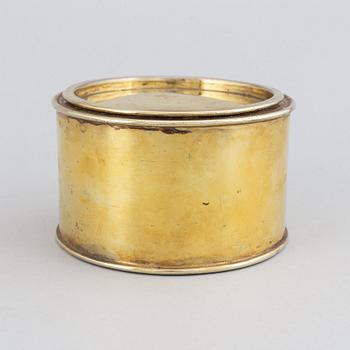 Asprey & Co Ltd, a gilt silver box, London 1917 and with swedish import marks.