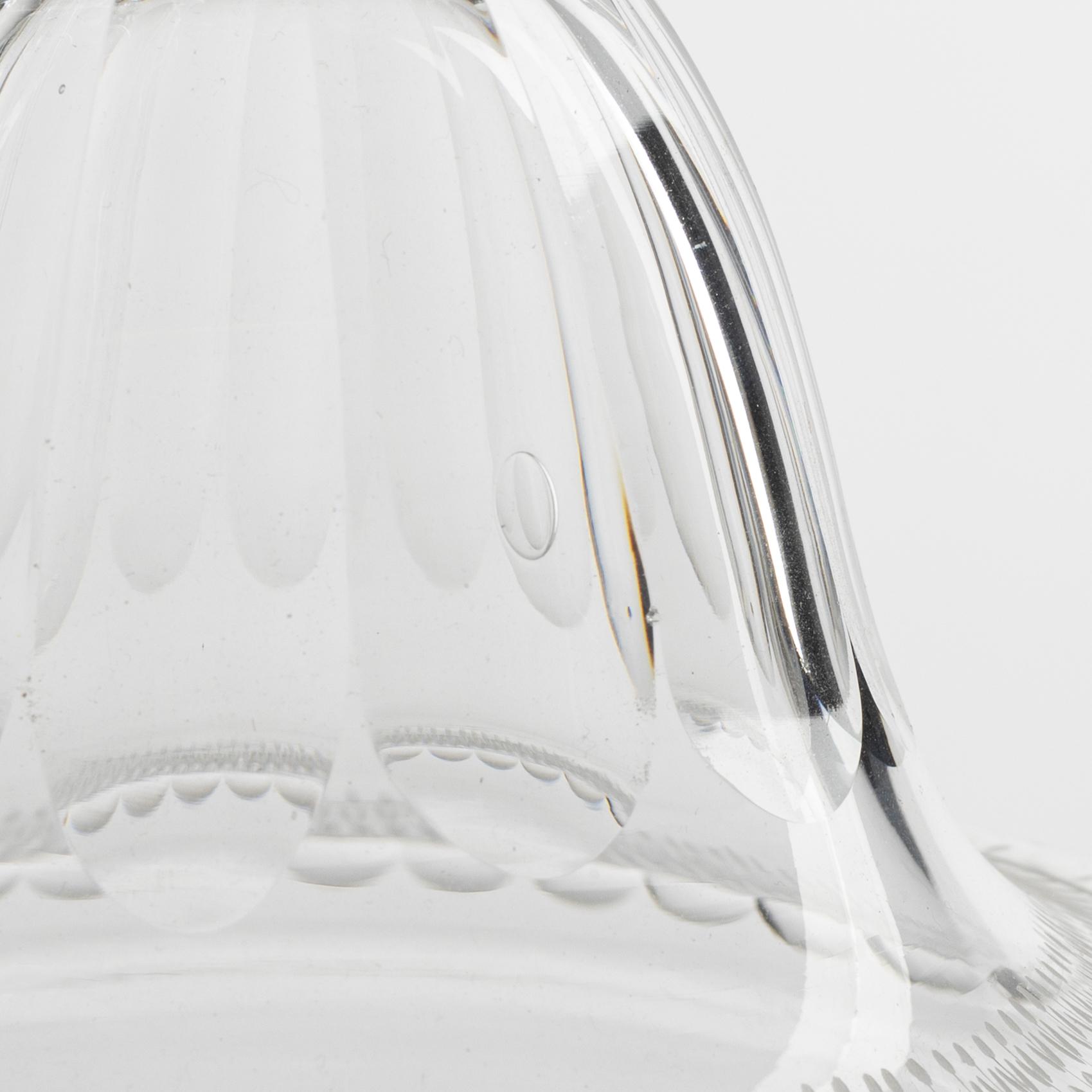 A pair of Gustavian style lidded glass vases, circa 1900.