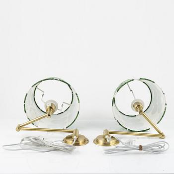 A pair of wall lights, late 20th Century.