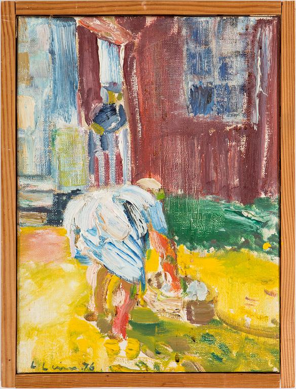 LARS LERIN, duk, signerad L. Lerin och daterad -76.