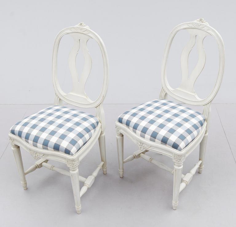 STOLAR, 1 par, gustaviansk stil, 1900-talets senare del.