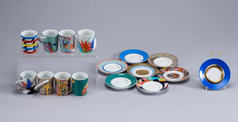 MOCCAKOPPAR, 7(8) st, porslin, Rosenthal, 1900-talets slut.