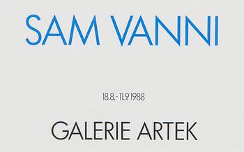 Sam Vanni, silkscreen, exhibition poster, signed Sam Vanni.