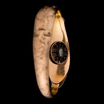 ARMBAND, rosenslipade diamanter, 14K (56) guld. Vilnius 1848.