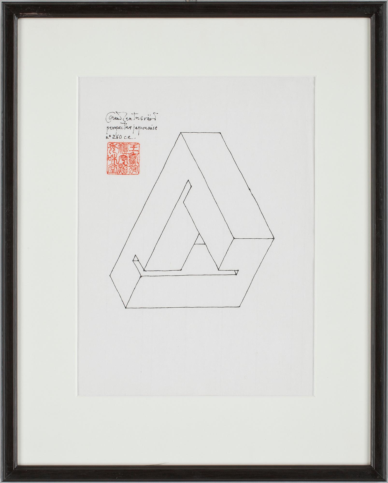 OSCAR REUTERSVÄRD, tuschteckningar 2 st. Sign.