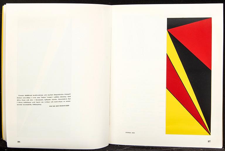 "Konkret Realism, Baertling, Jacobsen, Mortensen", catalog signed 94/200, with silkscreen prints, Stockholm 1956.