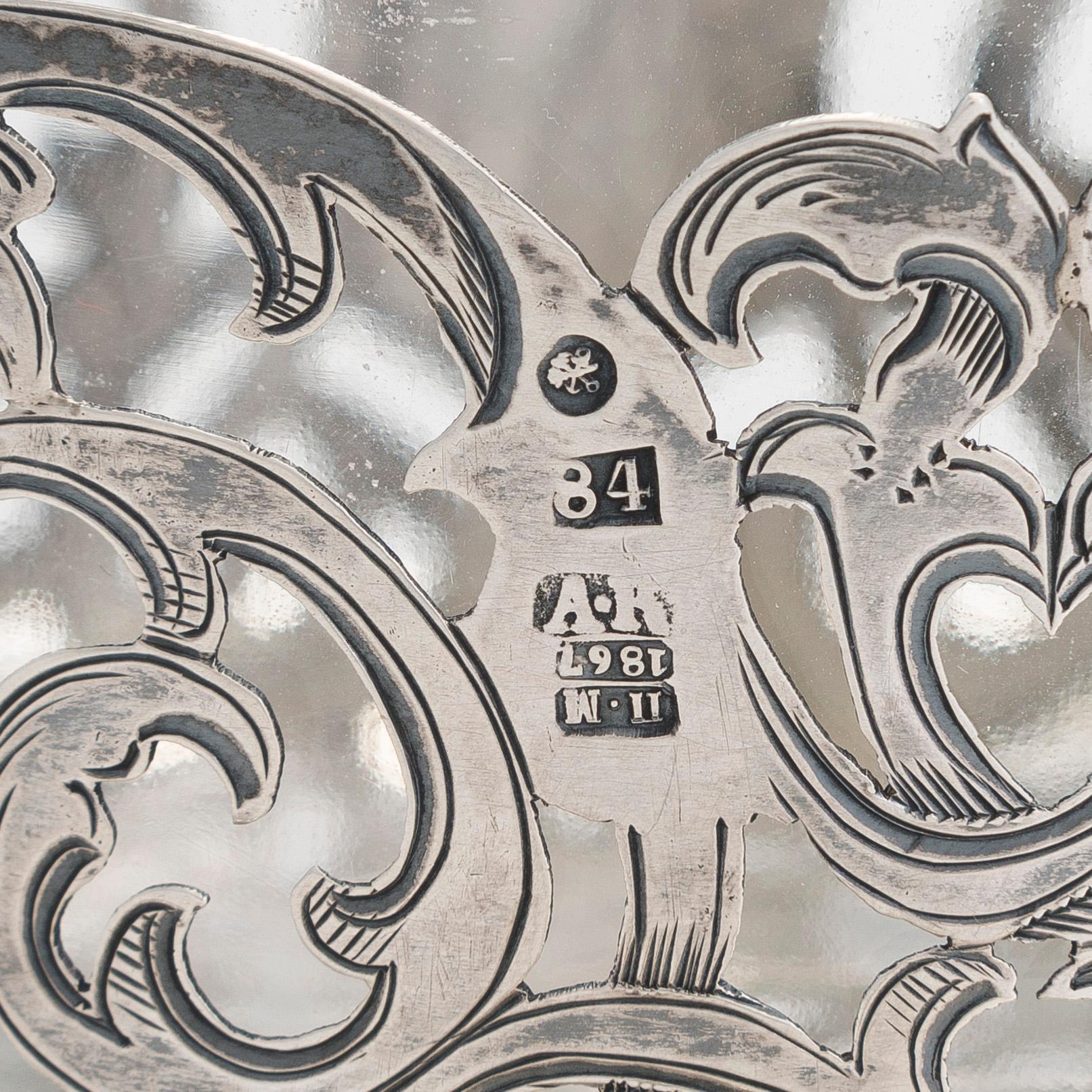 Alexander Kordes, smörbytta, silver, S:t Petersburg, Ryssland 1867.