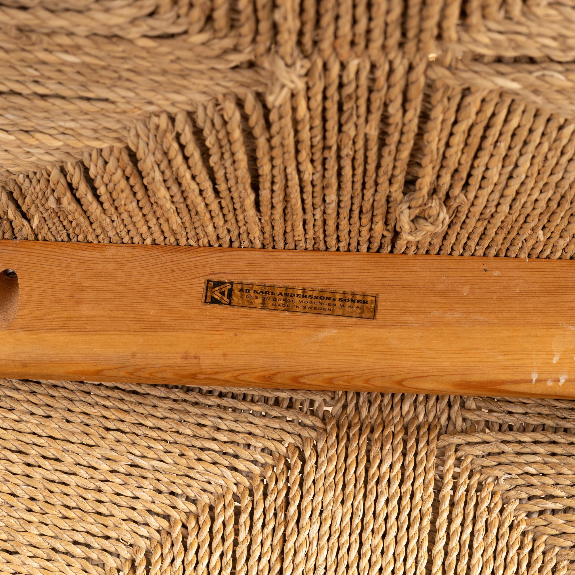 Børge Mogensen, stolar, 4 st, "Asserbo", Karl Andersson och Söner.