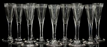CHAMPAGNESTRUTAR, 12 st, glas, 1900-tal.