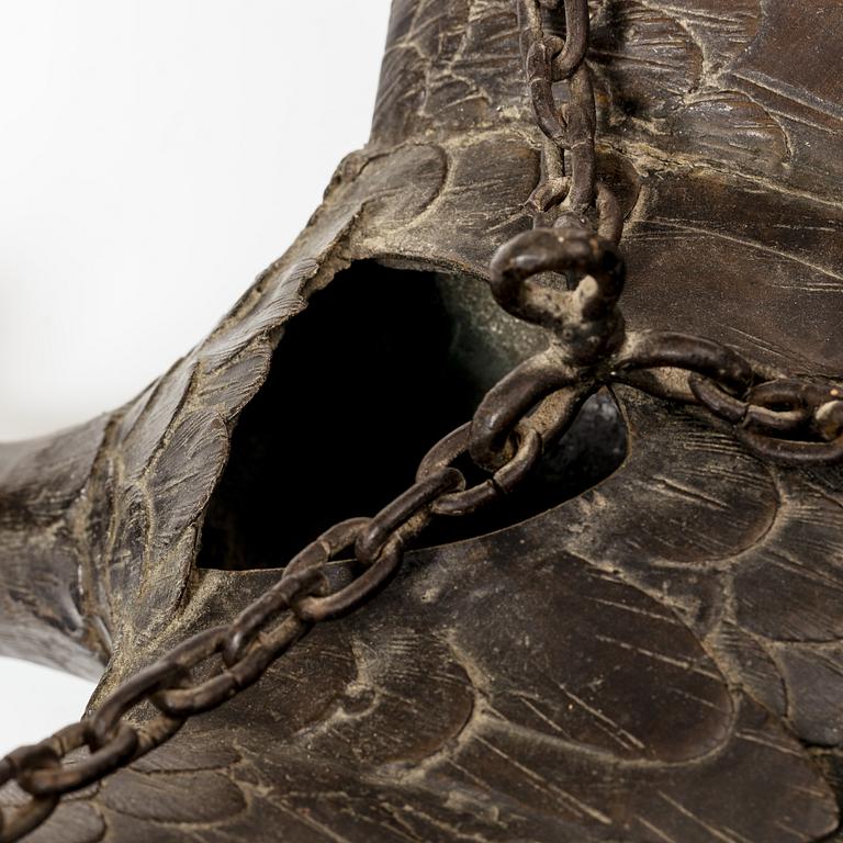 Fågel/rökelsekar, brons. Japan, Meiji (1868-1912).