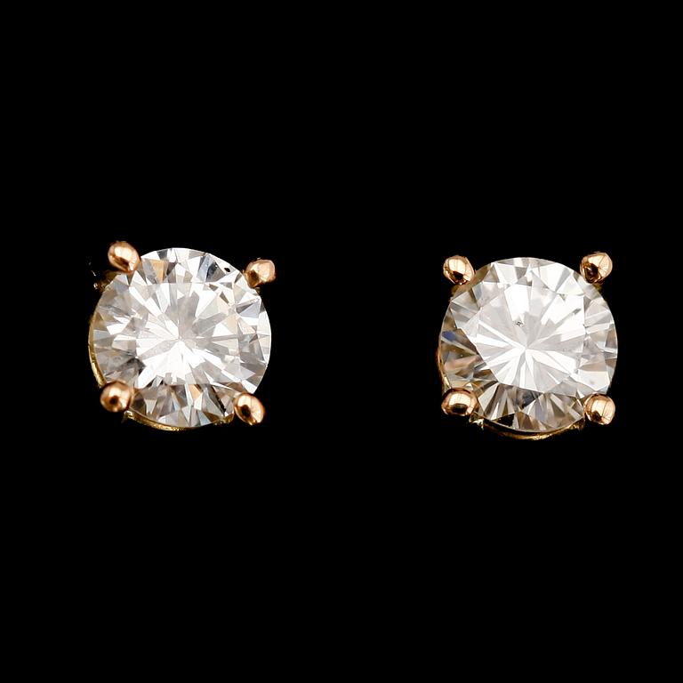 ÖRHÄNGEN, 1 par, 18 k guld, med briljanter tot 0.40 ct TW/W.