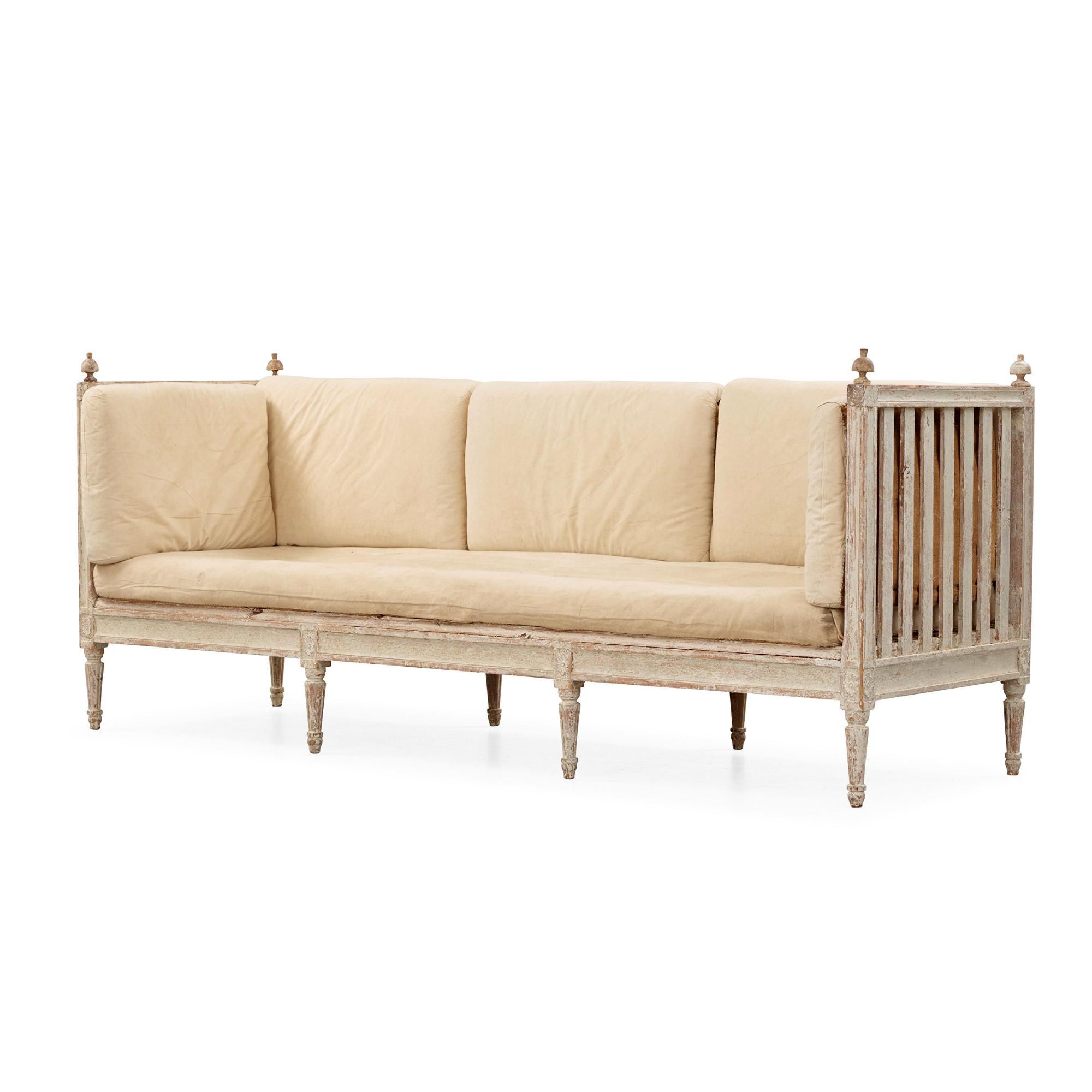 A Gustavian late 18th century sofa signed by Carl Johan Wadström, master 1788.