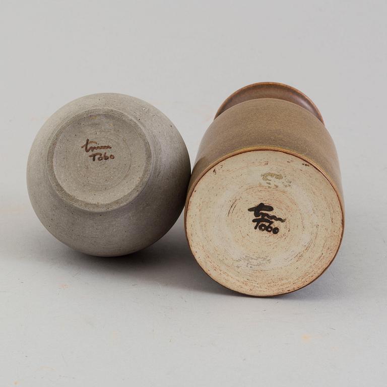 Two stoneware vases by Erich och Ingrid Triller, Tobo.