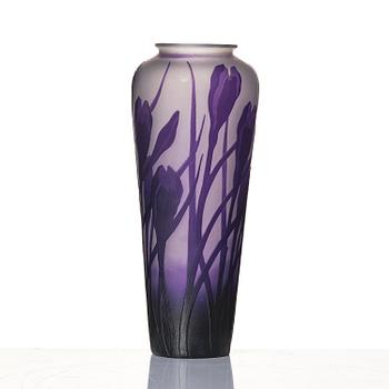 Alf Wallander, an Art Nouveau cameo glass vase, Kosta, Sweden, ca 1909.