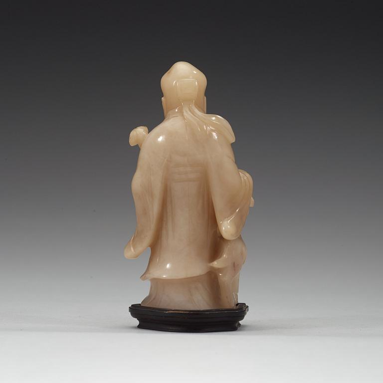 A carved quartz figure of Sholaou, Qing dynasty (1644-1912).