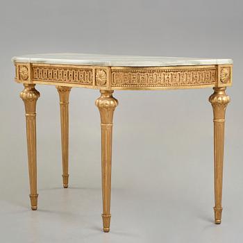 A late Gustavian console table from the first half of the 19th century.