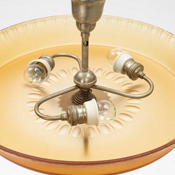 Harald Notini, a 1930's ceiling lamp, variant of model "6362", Arvid Böhlmarks lampfabrik, Sweden.