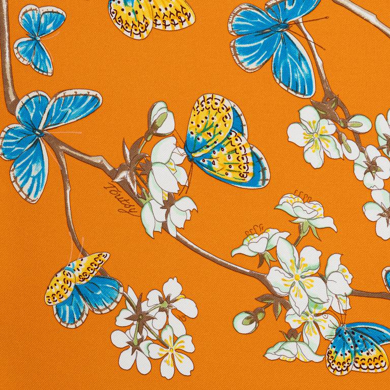 Hermès, scarf, "Vol Amoureux des Azurés".