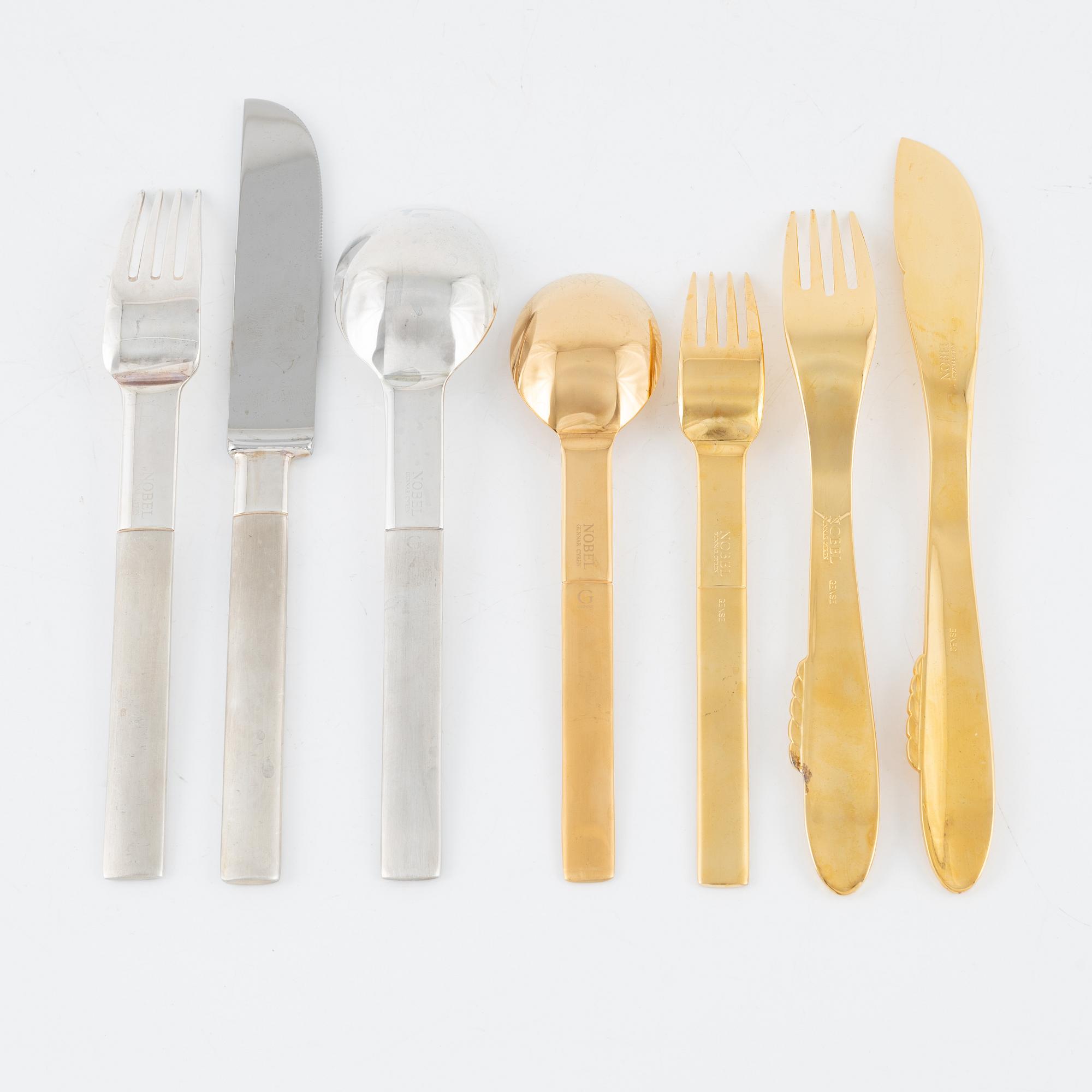 Gunnar Cyrén, bestickuppsättning, 28 delar, "Nobel", Gense.