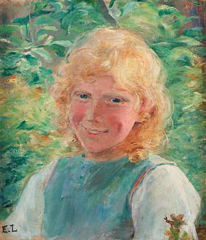 415. Emilia Lönblad, Girl in a summer landscape.