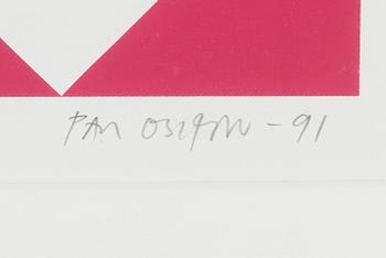 Paul Osipow, serigrafia, signeerattu ja päivätty -91, numeroitu 14/100.
