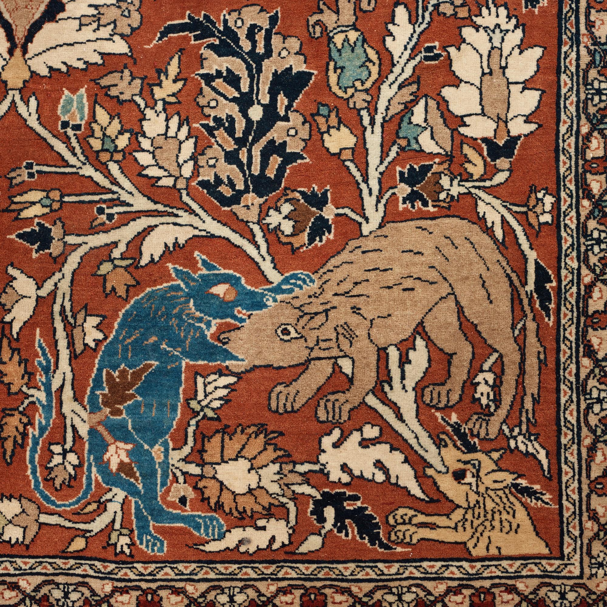 ANTIQUE TABRIZ FIGURAL. 191 x 138,5 cm.