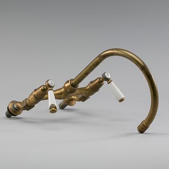 A BRASS KITCHEN FAUCET, Barber Wilsons London.