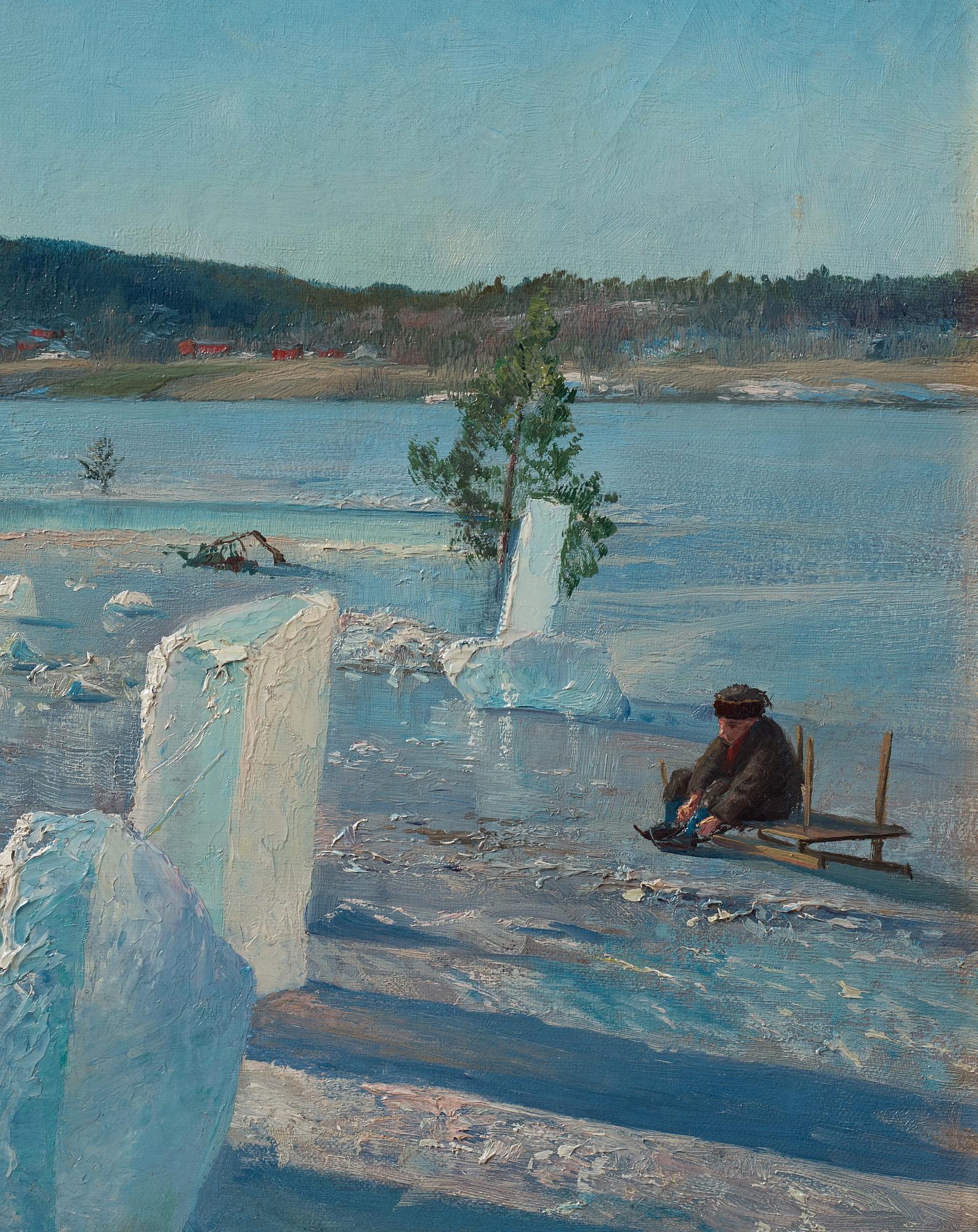 Anshelm Schultzberg, Winter day on the ice.