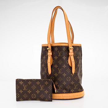 Louis Vuitton, a Monogram Canvas 'Petit Bucket' bag with pochette.