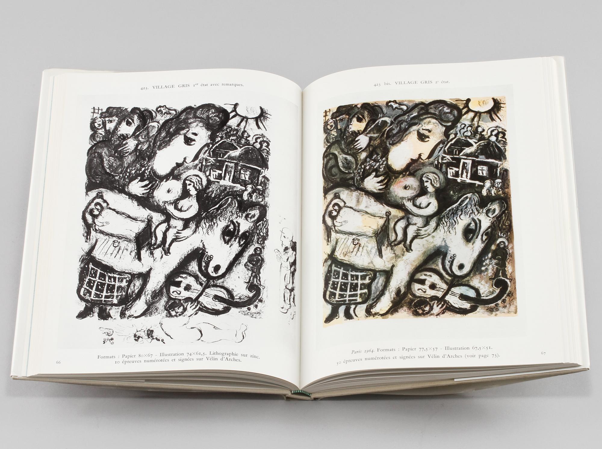 KONSTBÖCKER, 2 st, " Chagall Litographe III" och "Chagall Lithographe IV", 1900-talets andra hälft.