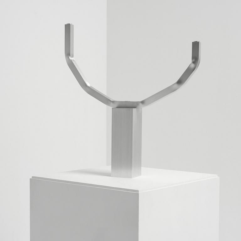 David Taylor, a unique candelabra, "Aluminium Candelabra 2", Studio Mellösaverken, Sweden, 2025.