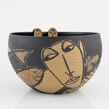 Eva Bengtsson, a stoneware bowl, Studio Eva Bengtsson, Frillesås.