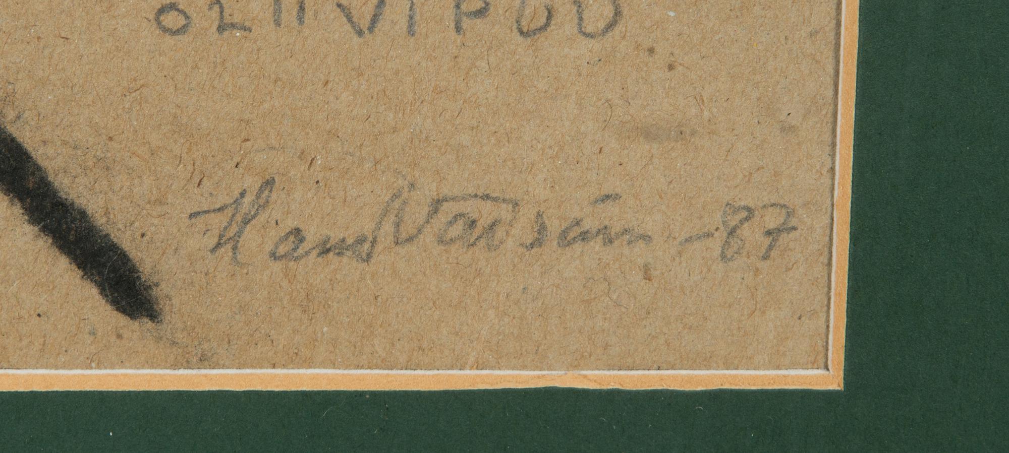Hannu Väisänen, mixed media, signed and dated-87.