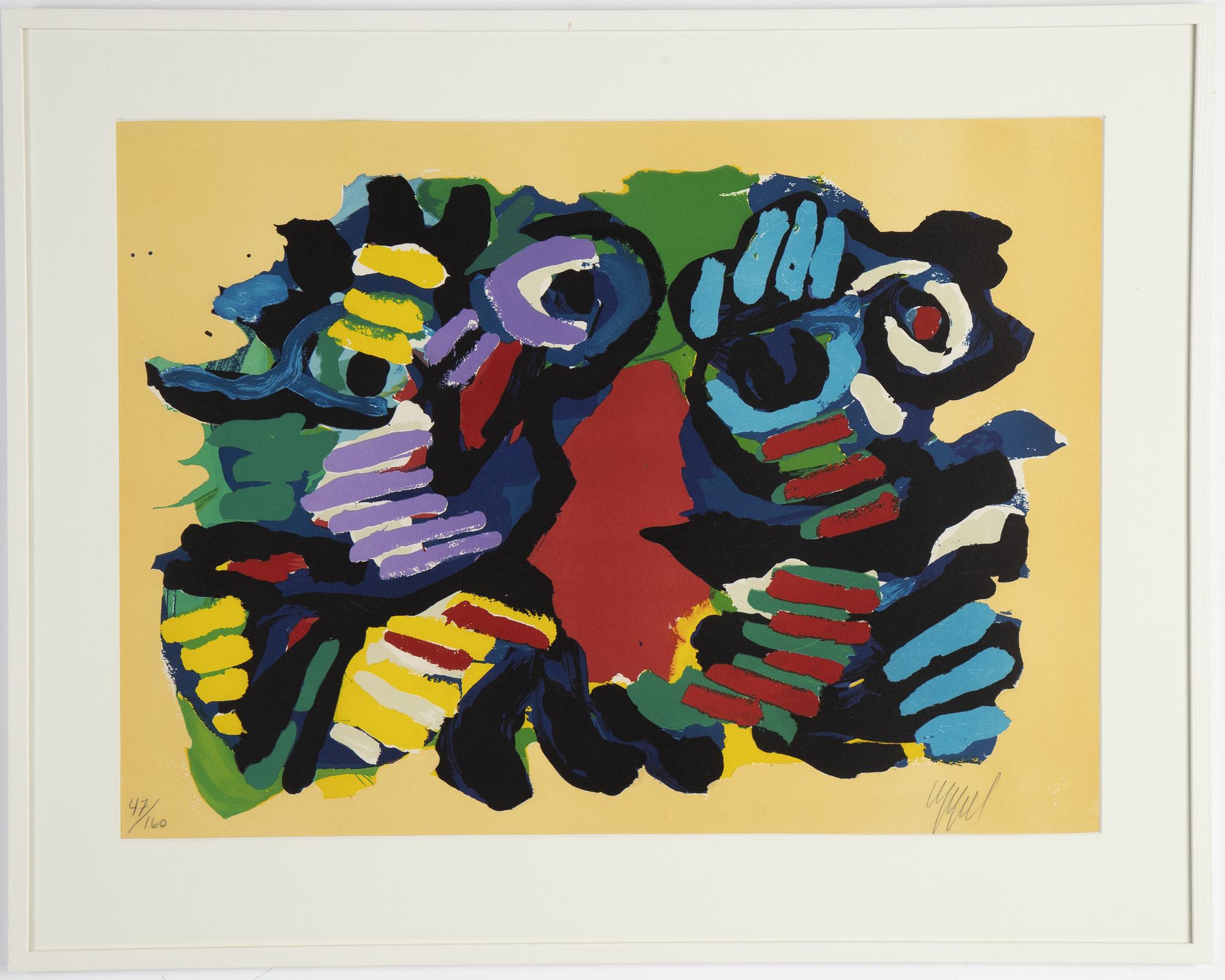 Karel Appel, lithograph in colours, signed 47/160.