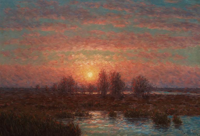 Per Ekström, Sunset, landscape from Öland.