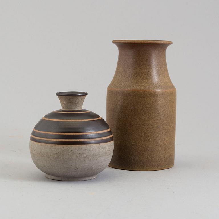 Two stoneware vases by Erich och Ingrid Triller, Tobo.