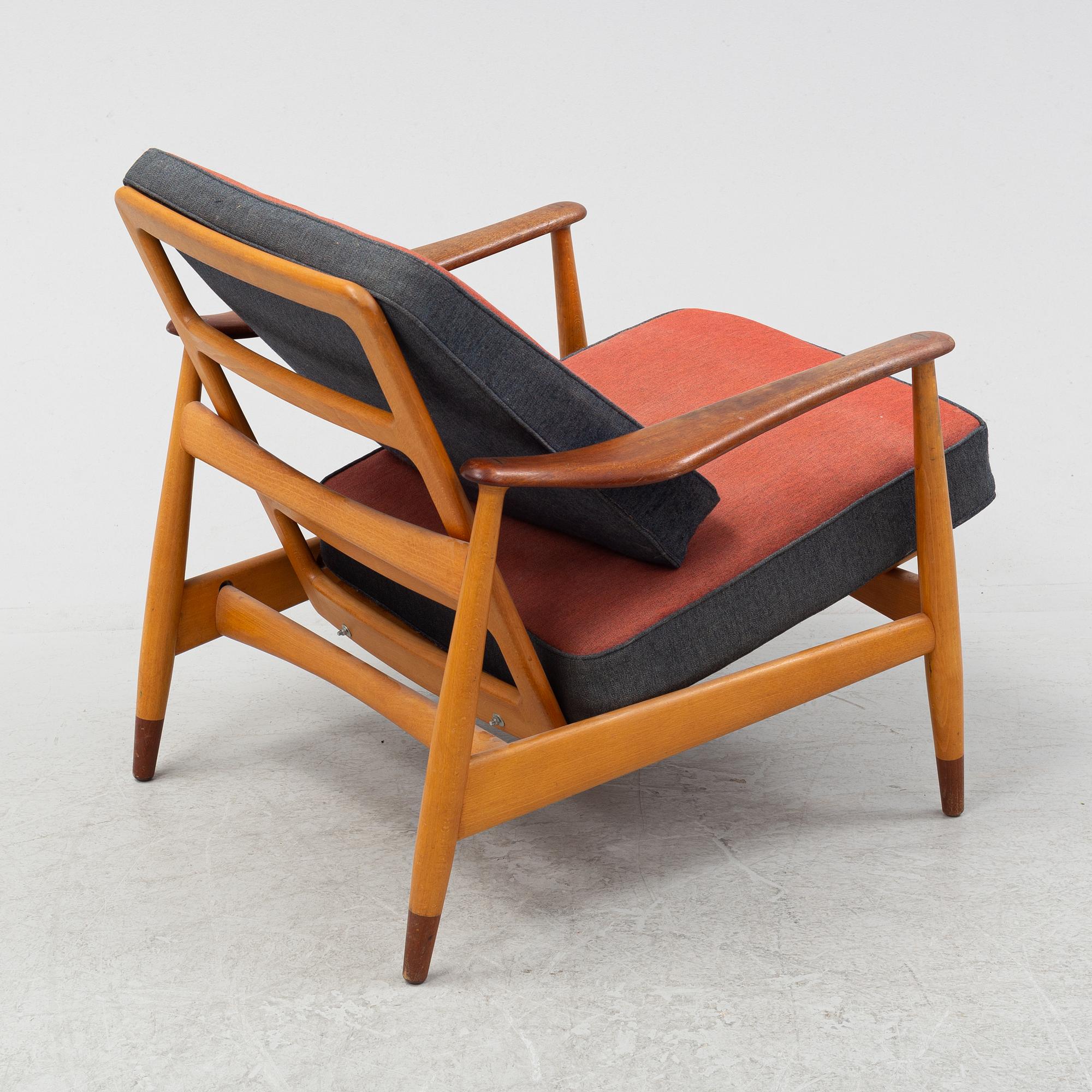 Arne Vodder, fåtölj, "FD 161", France & Son, Danmark, 1950-tal.