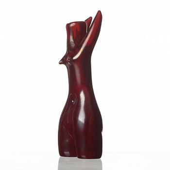 Fulvio Bianconi, A Fulvio Bianconi glass vase in the shape of a woman 'Sirena', Venini, Murano, Italy 1950's.