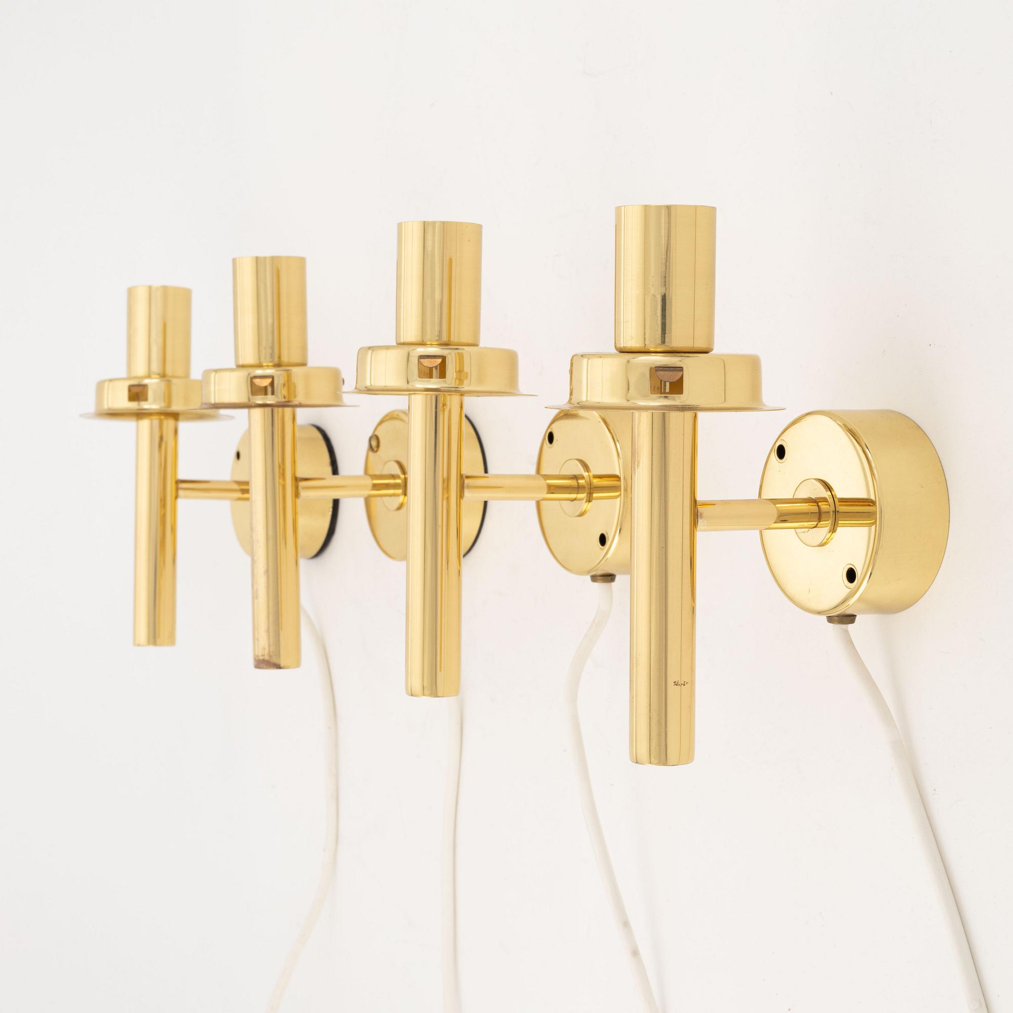 Hans-Agne Jakobsson, four wall lights, Markaryd, 1960's.