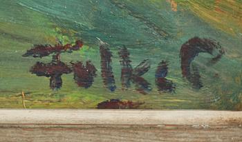 FOLKE PERSSON, olja på pannå, signerad.