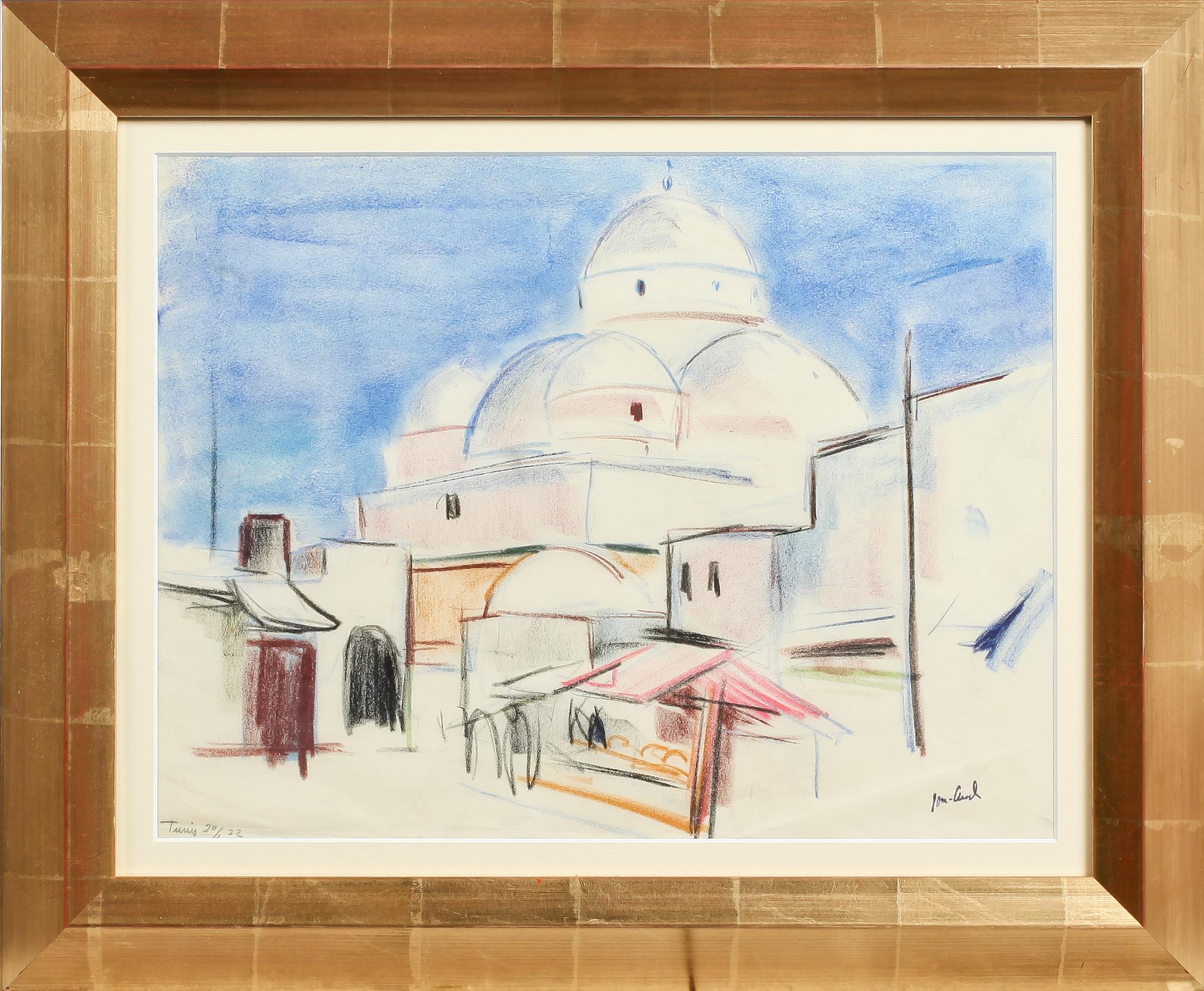 JOHN JON-AND, pastell, "Tunis", stämpelsignerad och daterad 1922.