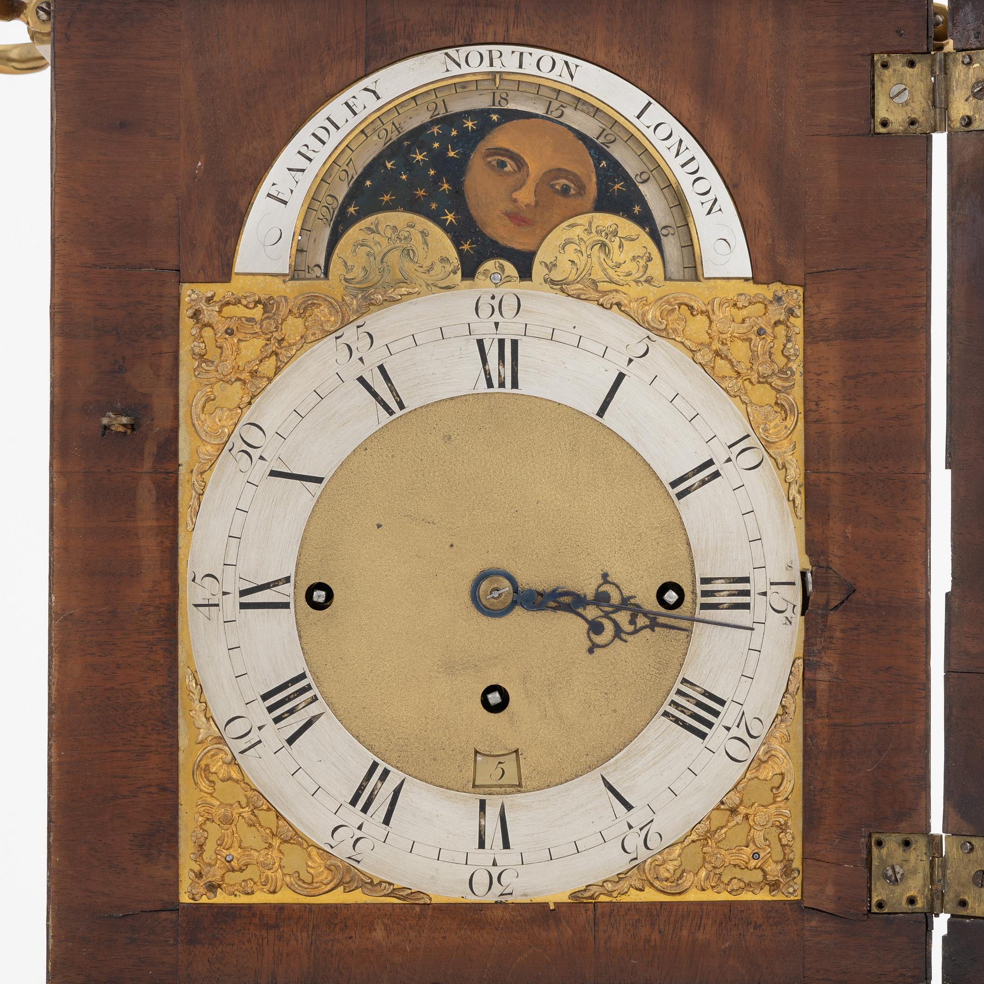 A George III 18th century musical  bracket clock by Eardley Norton.
