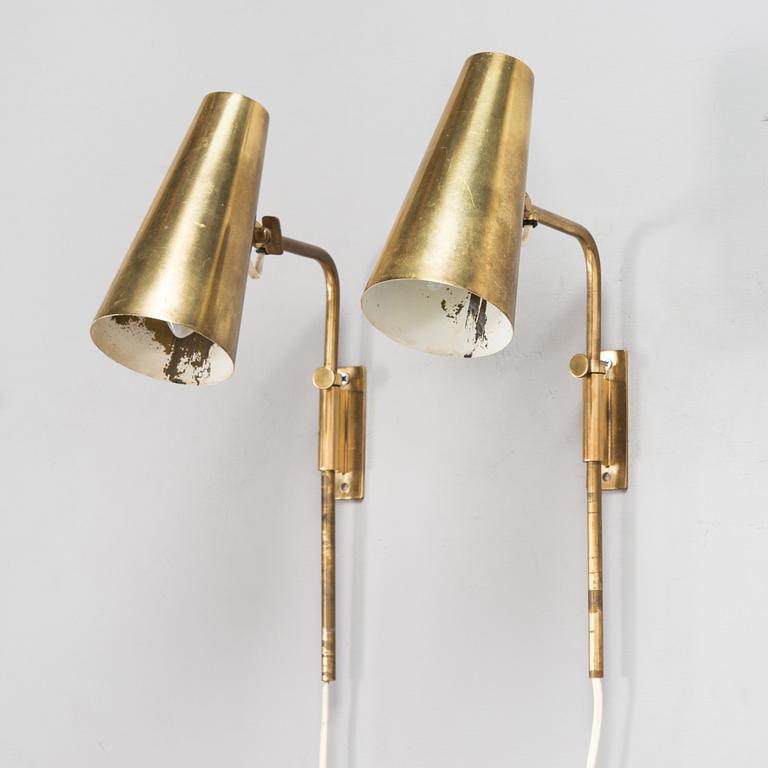 Paavo Tynell, a pair of mid-20th century '9459' wall lights for Taito.