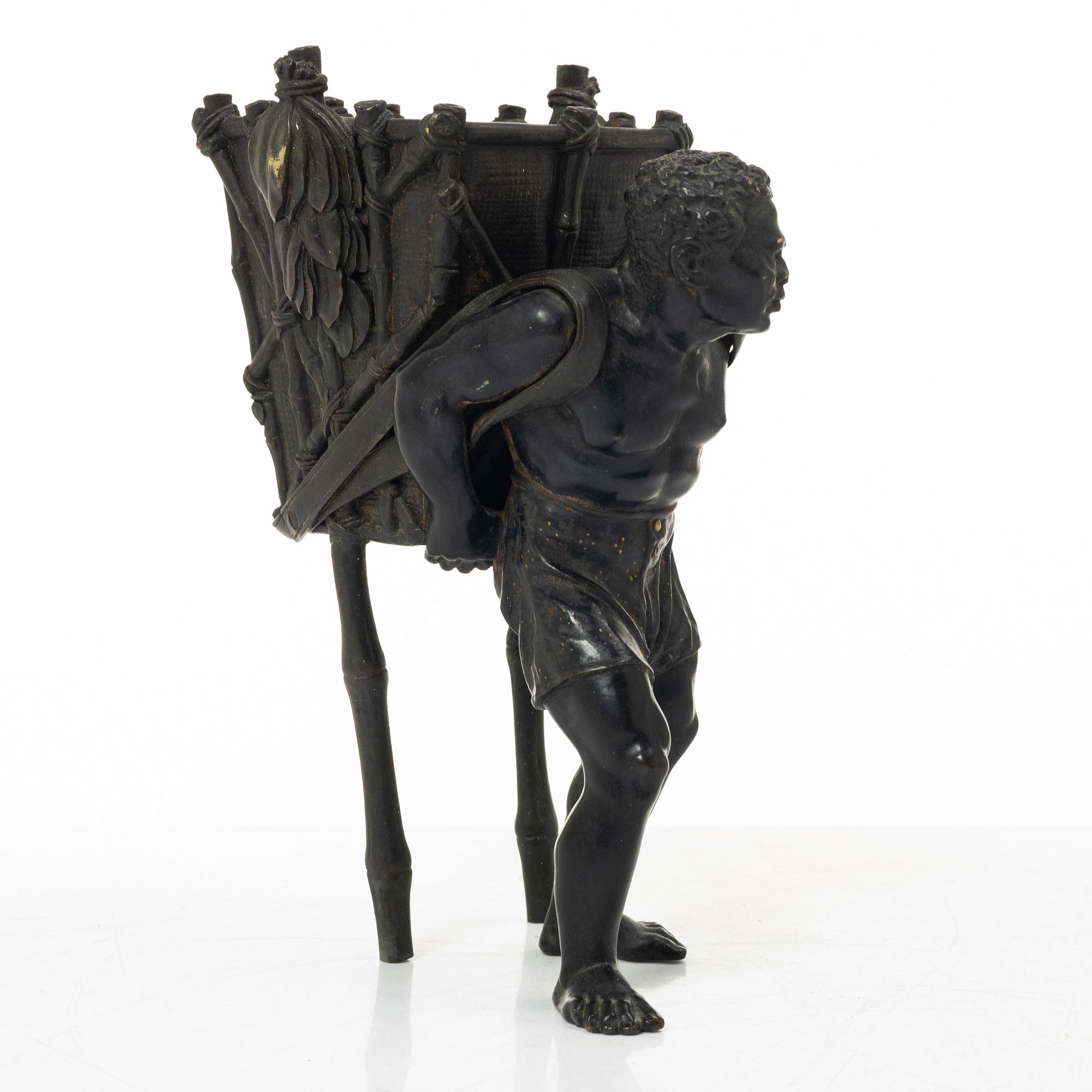 A bronze figure, late 19th Century.