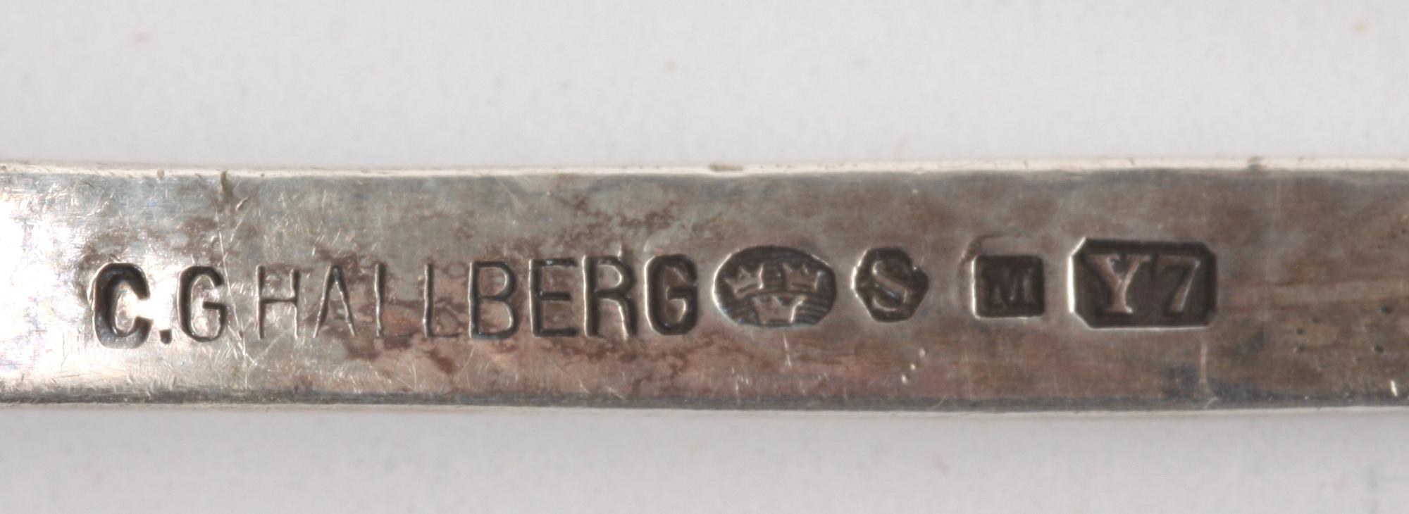 BESTICKSDELAR, 48 st, silver, C G Hallberg, Stockholm 1925.