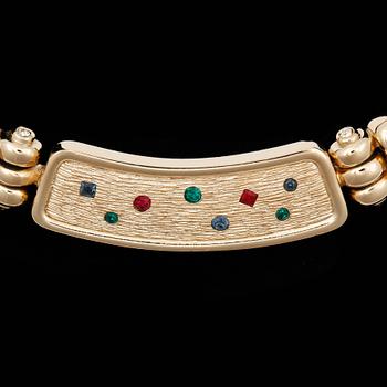 COLLIER, förgylld metall, Christian Dior. 1900-talets andra hälft.