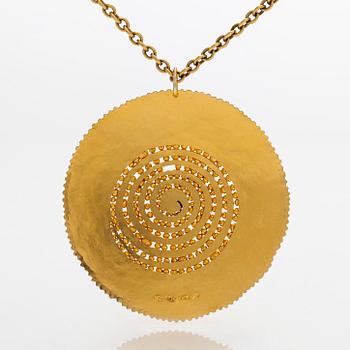 Tapio Wirkkala, "Viikinkiriipus", 14K kultaa, Westerback, Helsinki 1971.