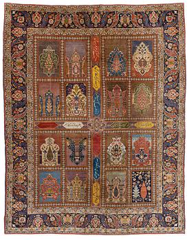 A carpet, semi-antique, Tabriz, signed Seylabi, ca 355 x 278 cm.