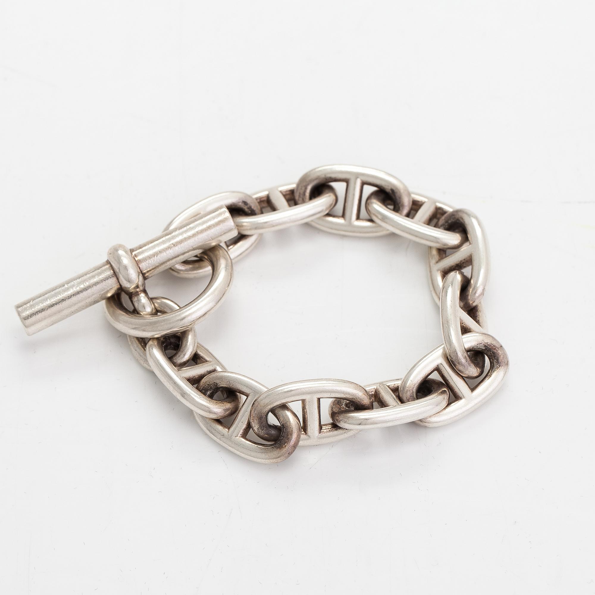 Hermès, A sterling silver bracelet. Marked Hermès.