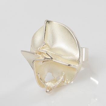 Björn Weckström, ring, "Jaaras dream", silver, Lapponia, 1970s.